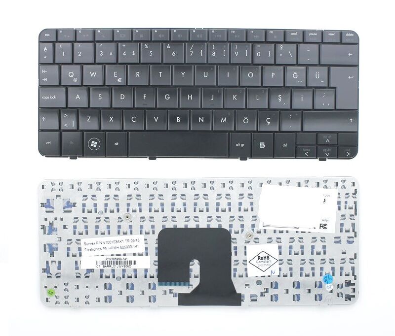 Hp Pavilion DV2-1000 DV2-1100 DV2-1200 Notebook Klavye Siyah TR / 505999-001