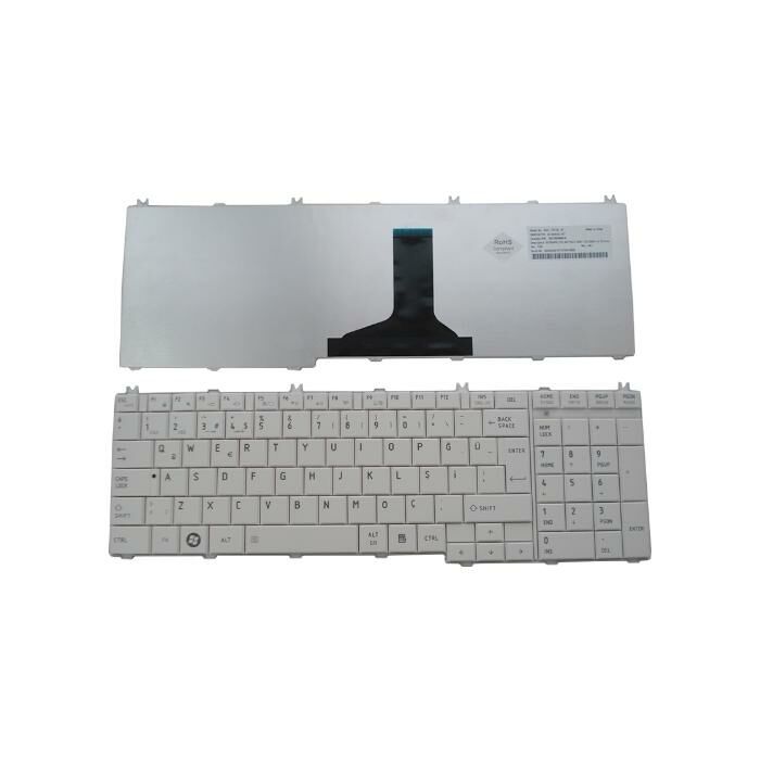 Toshiba Satellite L650-108, L650-02B Notebook Klavyesi - Tuş Takımı (Beyaz TR)