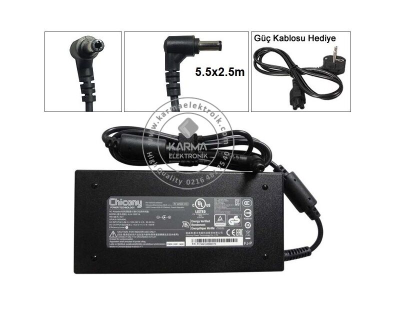 Monster Abra A7 V14.4.2 Notebook Adaptörü, Laptop Şarj Aleti Cihazı 150W (Orjinal Üretici)