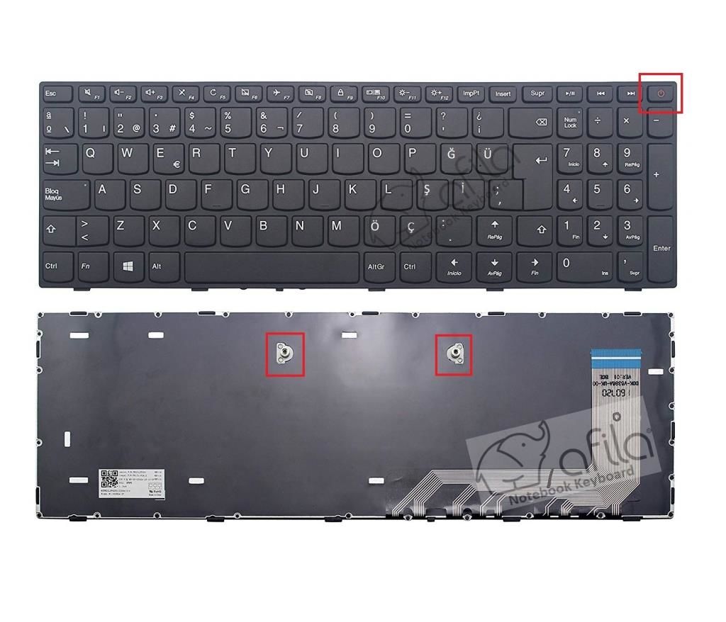 Lenovo ideaPad 110-15, 110-17 Serisi Klavye (Siyah TR) / 1.Ver