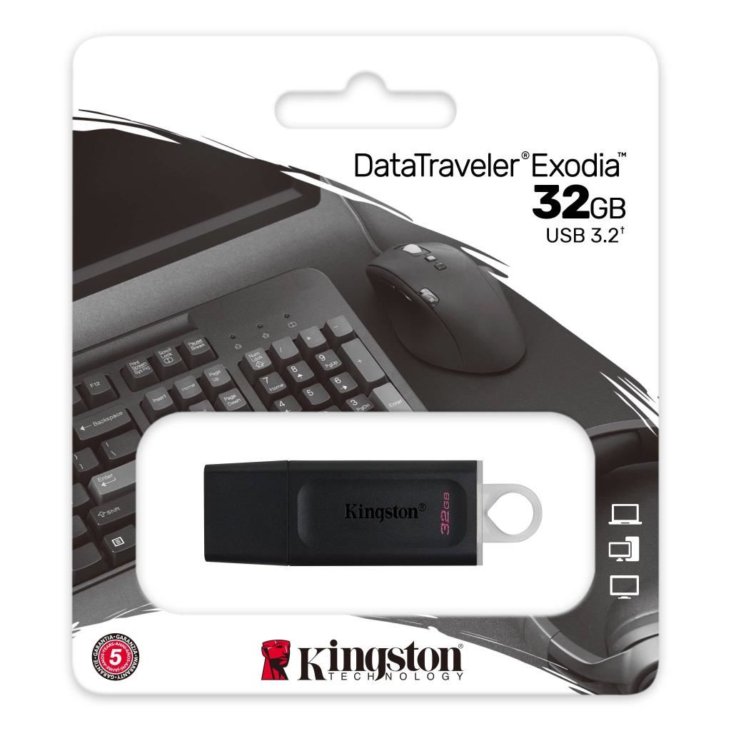 Kingston 32GB Exodia USB 3.2 Gen1 DTX/32GB USB Flash Bellek
