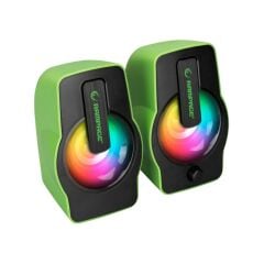 Rampage RMS-G7 FALSETTO 2.0 6 Watt RGB Ledli Yeşil Multimedia Gaming USB Speaker
