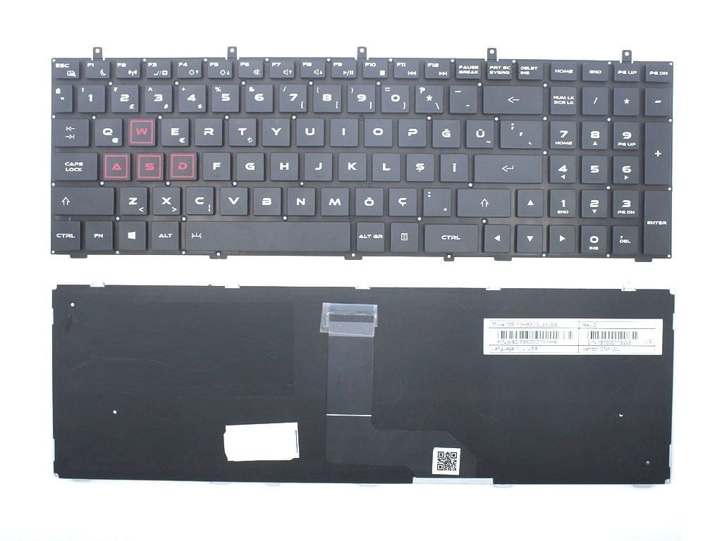 Casper Excalibur G850.8750-B5G0X Notebook Klavyesi, Laptop Tuş Takımı (Siyah TR)