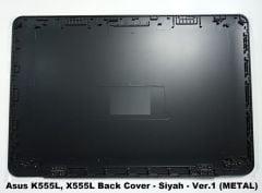 Asus A555D, A555DA, A555DG Back Cover - Siyah - Metal Kasa