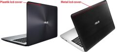 Asus X555LA, X555LB, X555LD Back Cover - Siyah - Metal Kasa