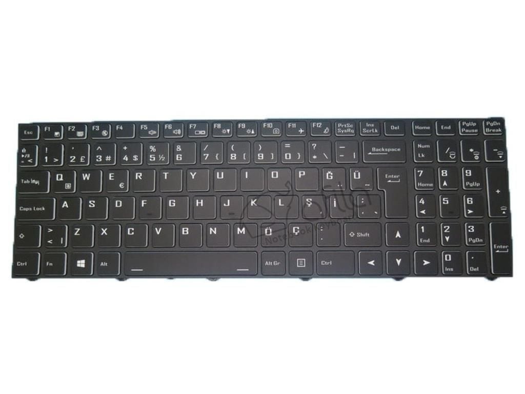 Casper Nirvana X500.1005-4C00E-G-F, X500.1005-4C00X-G-F Notebook Klavyesi, Laptop Tuş Takımı (Siyah TR) - RGB ışıklı