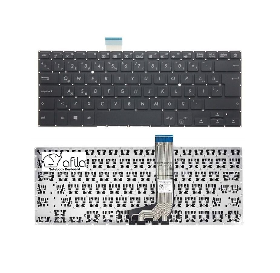 Asus Vivobook X405U X405UA X405UQ Notebook Klavyesi - Siyah - TR