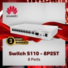 Huawei eKIT S110-8P2ST 8 PORT 10/100/1000 POE 124W 1xSFP 1xUPL Yönetilemez Switch