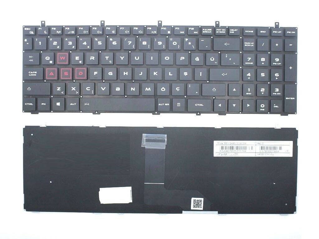 Casper Excalibur G700.6700-B560X Notebook Klavyesi, Laptop Tuş Takımı (Siyah TR)