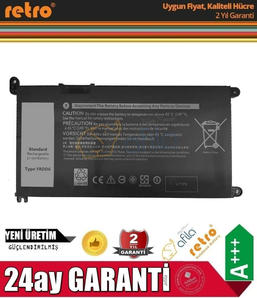 Dell Vostro P75F (3583) Notebook Bataryası, Pili V2
