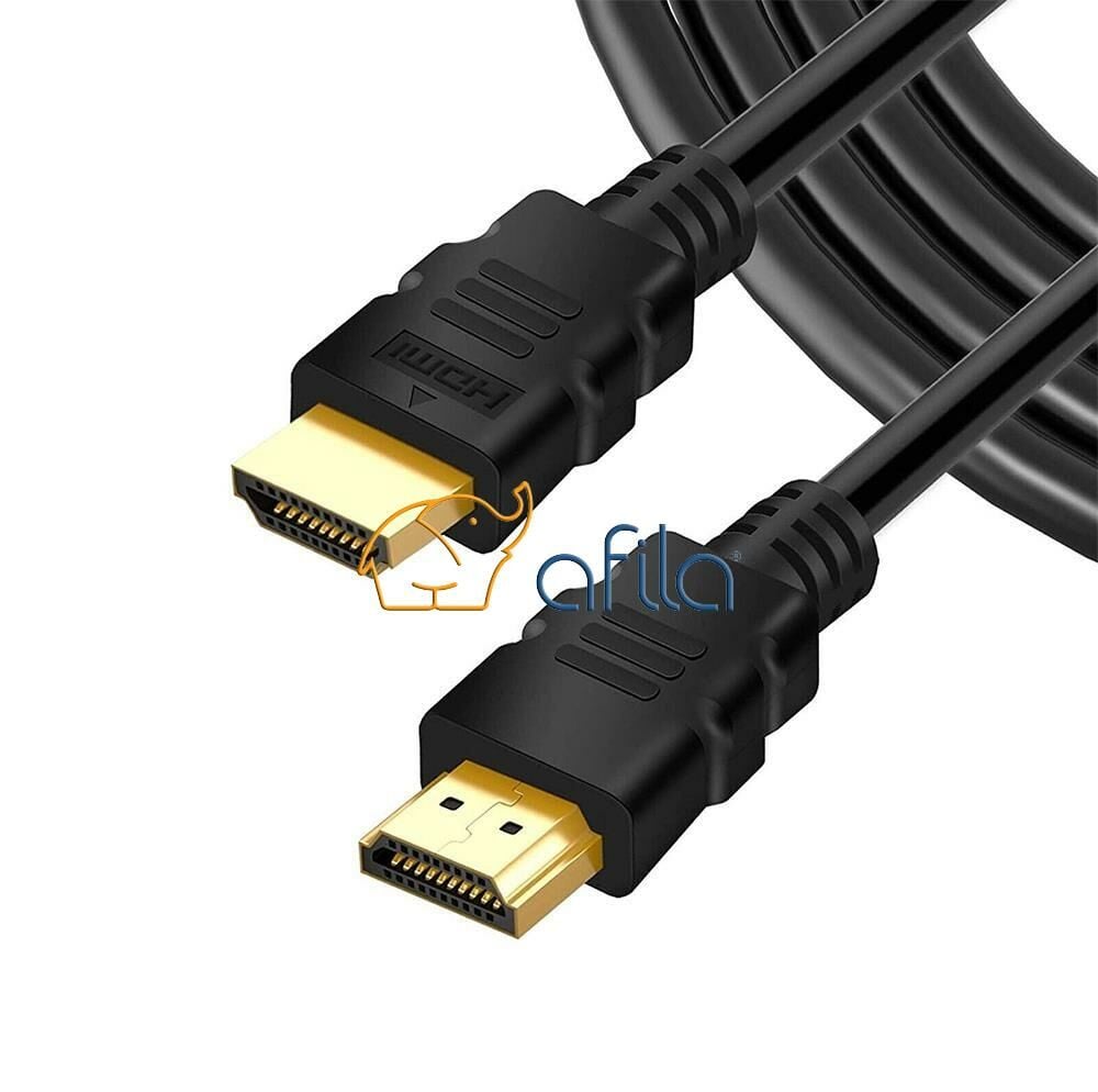 20 Metre HDMI Kablo Altın Uçlu V2.0 (3840*2160) 4K 60Hz Kablosu (20mt) Düz Siyah
