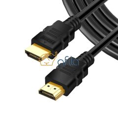 20 Metre HDMI Kablo Altın Uçlu V2.0 (3840*2160) 4K 60Hz Kablosu (20mt) Düz Siyah