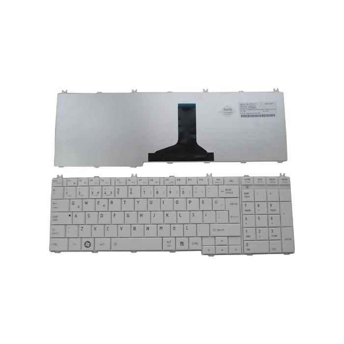 Toshiba Satellite L655D-SP6002M, L655D-SP6003L Notebook Klavyesi - Tuş Takımı (Beyaz TR)