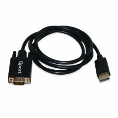 Display to VGA / Display Port Vga - DP to VGA Çevirici Kablo 1.8m (Qport Q-DPV)