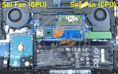 Hp omen 929455-001, 929456-001 Notebook Cpu Fanı