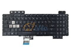 Asus TUF Gaming FX705DU Uyumlu Notebook Klavye - Tuş Takımı / Siyah - TR - Backlit - Ver.2 (RGB)
