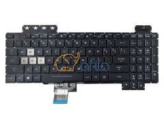 Asus TUF Gaming FX705DU Uyumlu Notebook Klavye - Tuş Takımı / Siyah - TR - Backlit - Ver.2 (RGB)