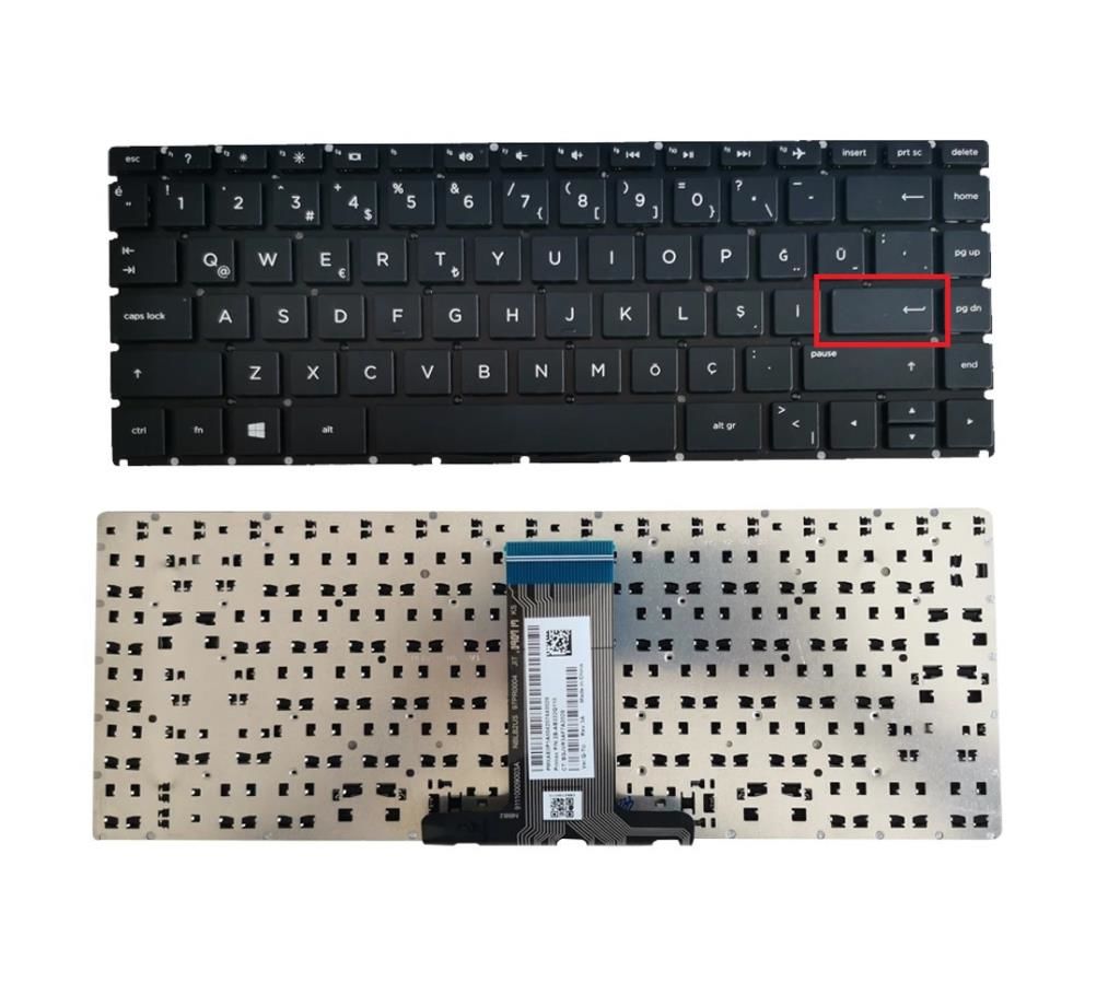 HP 240 G8 (34P71ES10) uyumlu Notebook Klavyesi, Laptop Tuş Takımı (Siyah TR)