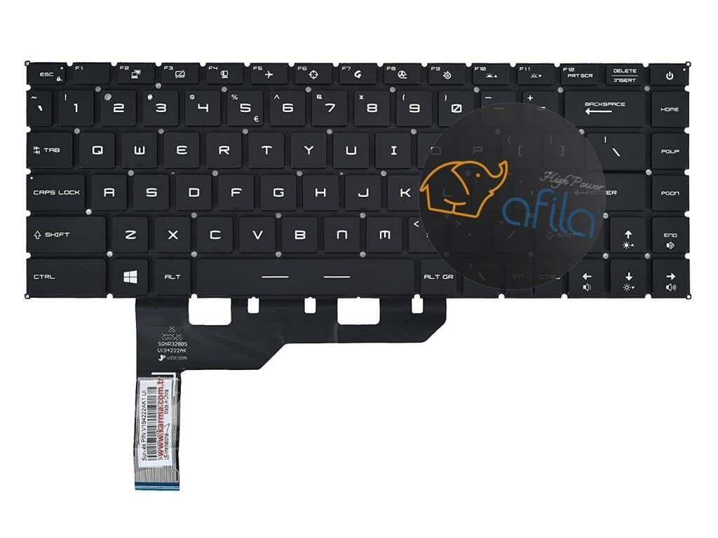 MSI GS66 Stealth Notebook Klavye - Tuş Takımı / Siyah - TR - Backlit - RGB