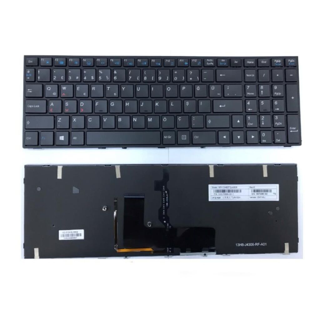 Monster Tulpar T7 V3.4 T7 V3.4.1 Notebook Klavye Siyah TR ışıklı
