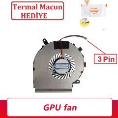 MSI GE72 Apache 7RD-037TR, RD-042XTR Notebook CPU-İşlemci Fanı - Ver.1 (3 Pin)
