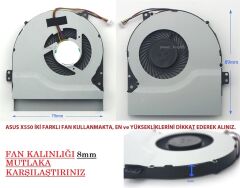 Asus X550C, X550V Serisi Notebook Fanı (Ver.1) ince 7mm