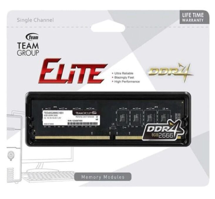 Team Group Elite Serisi 8GB DDR4 2666 Mhz Ram Bellek Masaüstü Pc