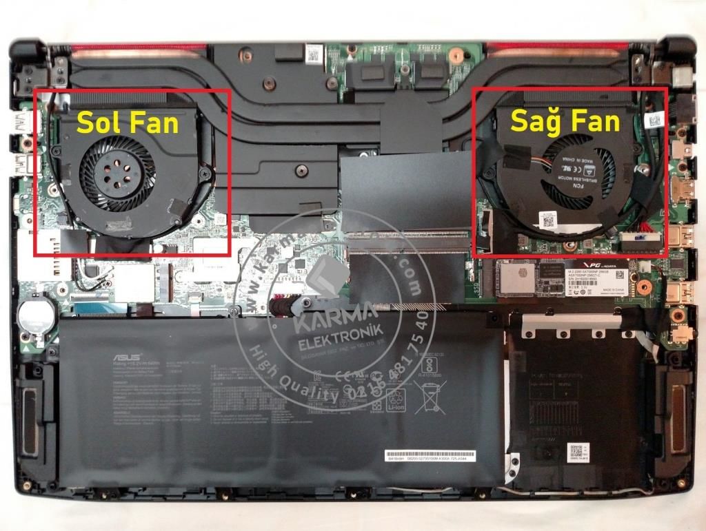 Asus GL703VM-GC035T Notebook Fanı Sağ V1