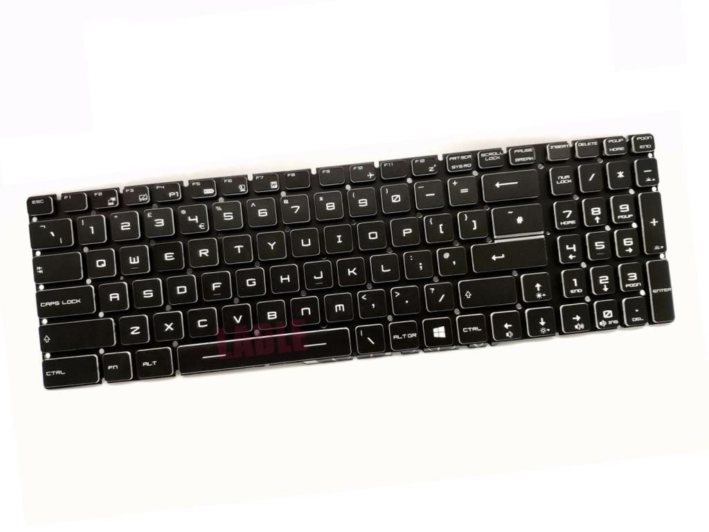 MSI MS-16P3 msi Uyumlu Notebook Klavyesi (Siyah TR) Ver.2 / RGB ışıklı
