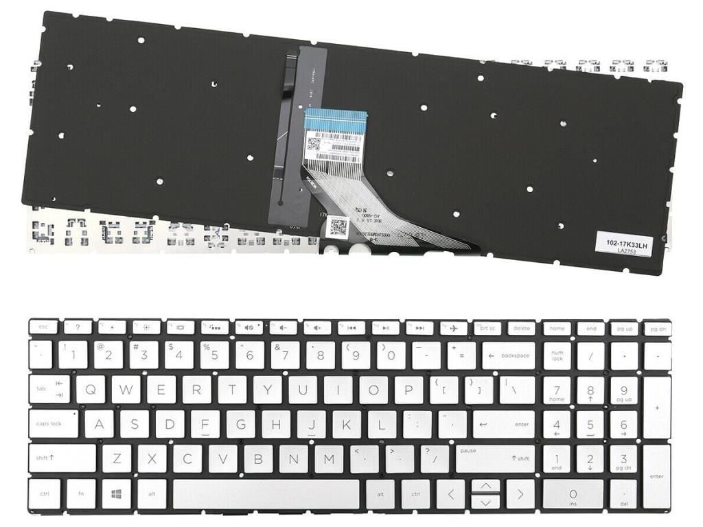 Hp 15-dy2025ds, 15-dy2026ds, 15-dy2027ca Uyumlu Notebook Klavyesi (Silver, Gri TR) ışıklı