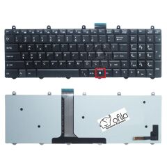 Clevo P150EM P170EM P370EM Notebook Klavyesi (Siyah) Işıklı