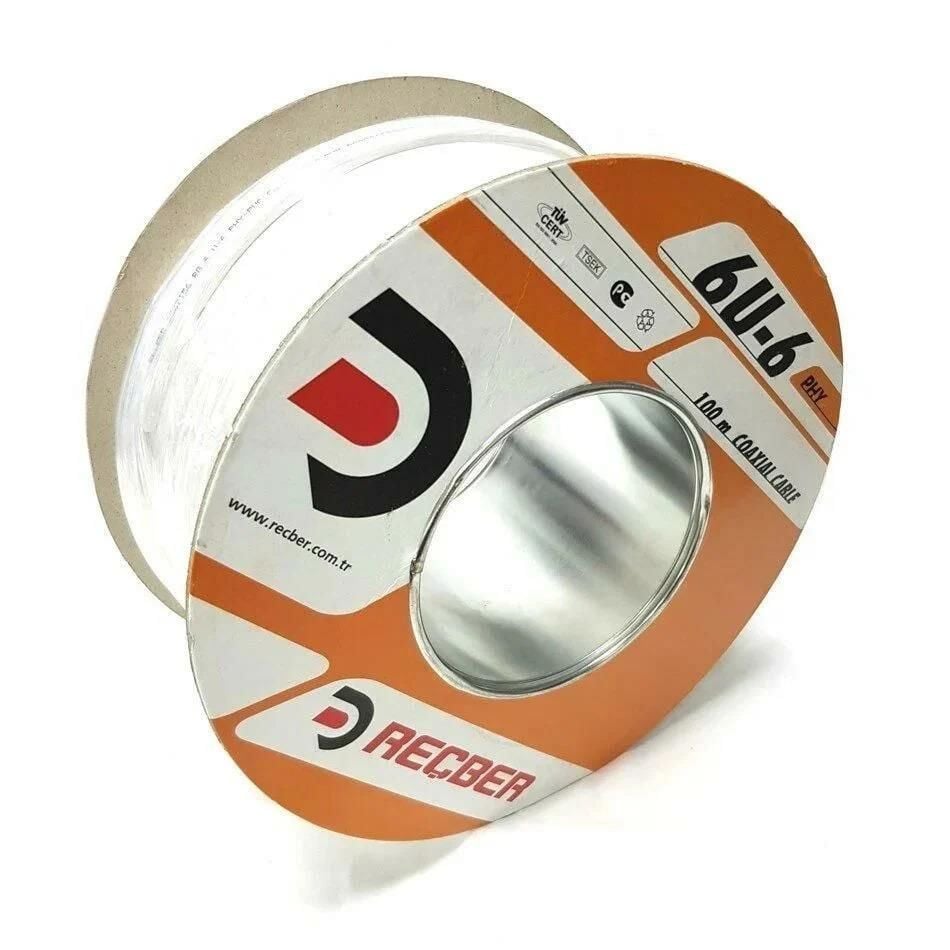 RG6 U/6  CU/CU TV KABLO REÇBER BEYAZ