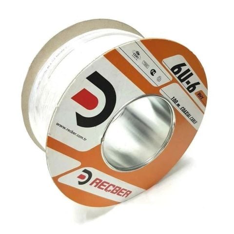RG6 U/6  CU/CU TV KABLO REÇBER BEYAZ