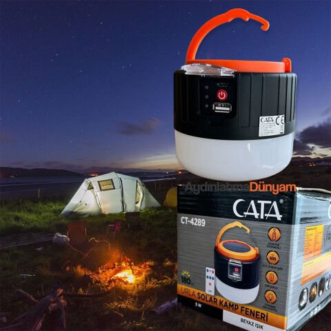 URLA ŞARJLI SOLAR KAMP FENERİ