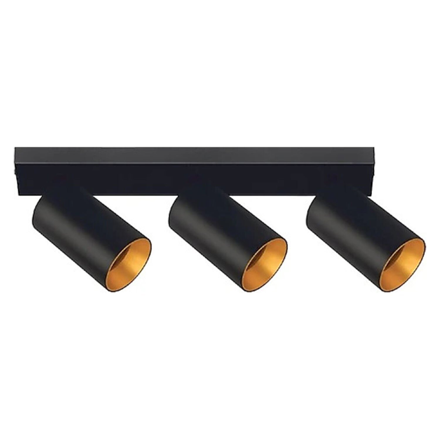 MODERN DEKORATİF SPOT URARTU SİYAH GOLD ÜÇLÜ