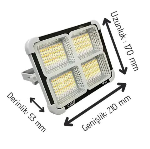 200W TAŞINABİLİR ŞARJLI SOLAR LED PRO.