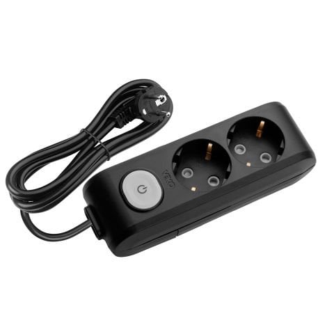 MULTİ-LET SİYAH ANAHTARLI İKİLİ PRİZ 3 MT KABLOLU