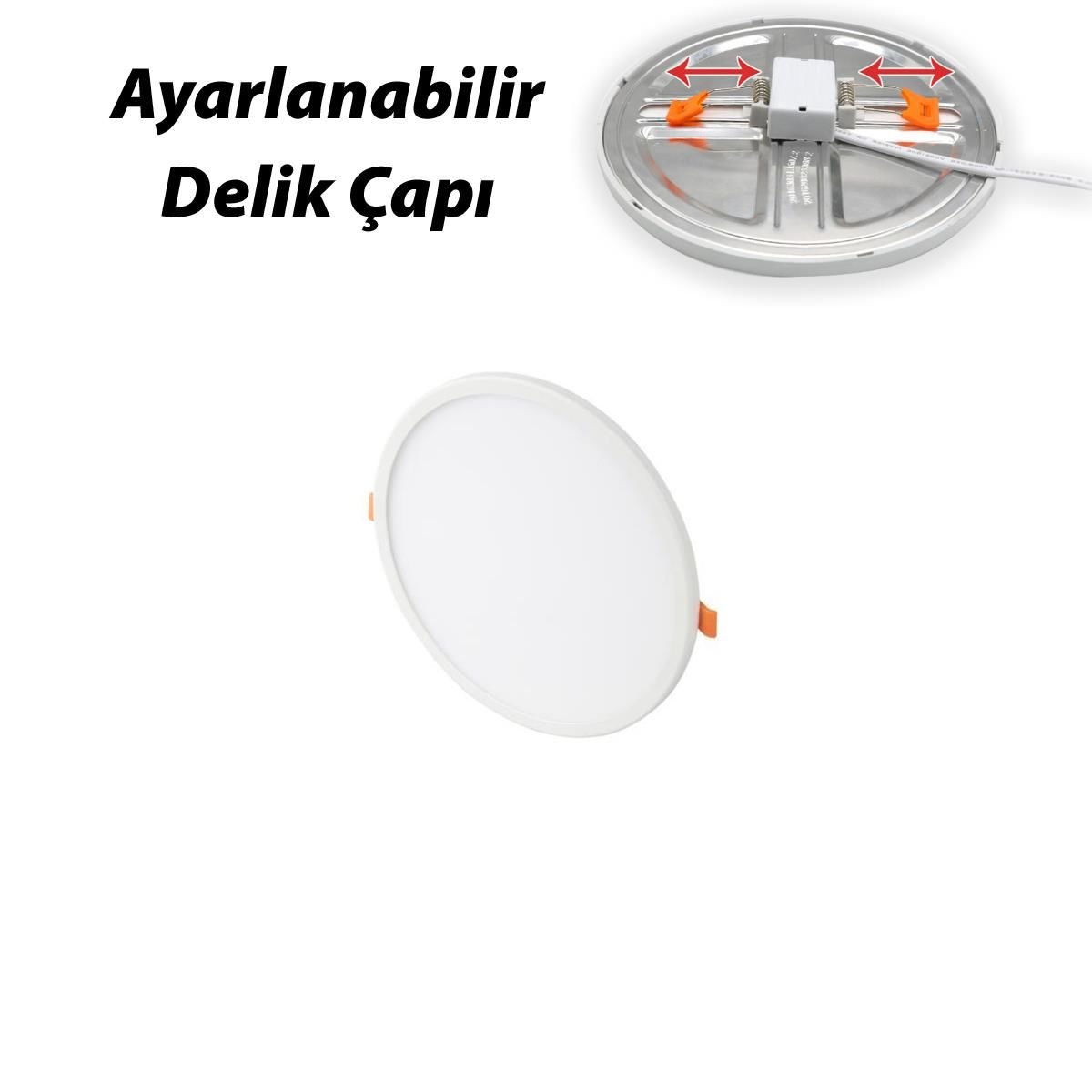 20W PLUS LED PANEL AYARLANABİLİR MONTAJ ÇAPLI