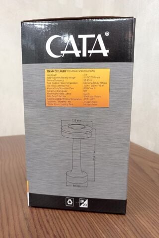 Cata Oslo Şarjlı Dim Edilebilir Masa Lambası CT-8435 Tek Anahtarla 3 Renk Yanma Modlu