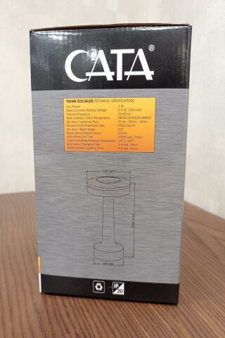 Cata Oslo Şarjlı Dim Edilebilir Masa Lambası CT-8435 Tek Anahtarla 3 Renk Yanma Modlu