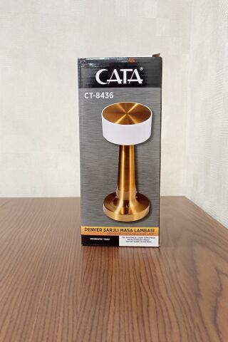 Cata Denver Şarjlı Dim Edilebilir Masa Lambası CT-8436 Tek Anahtarla 3 Renk Yanma Modlu
