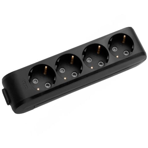 MULTİ-LET SİYAH DÖRTLÜ PRİZ KLEMENSLİ