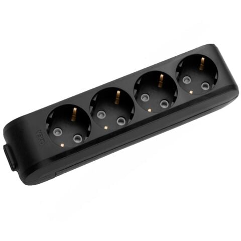 MULTİ-LET SİYAH DÖRTLÜ PRİZ KLEMENSLİ