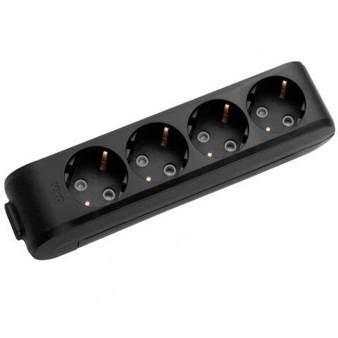 MULTİ-LET SİYAH DÖRTLÜ PRİZ KLEMENSLİ