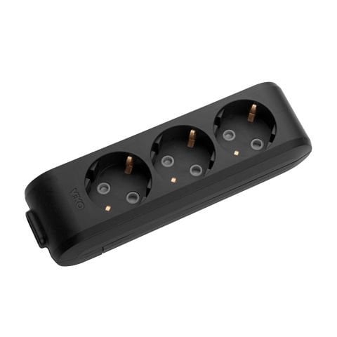 MULTİ-LET SİYAH ÜÇLÜ PRİZ KLEMENSLİ