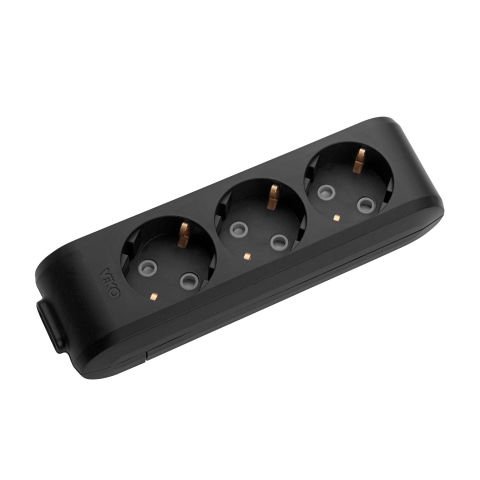 MULTİ-LET SİYAH ÜÇLÜ PRİZ KLEMENSLİ