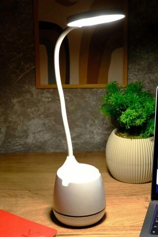 ACK Şarjlı Dokunmatik Kalemlikli LED Masa Lambası, Renk Değiştirilebilir, Bükülebilir AF11- 10014