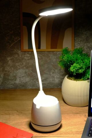 ACK Şarjlı Dokunmatik Kalemlikli LED Masa Lambası, Renk Değiştirilebilir, Bükülebilir AF11- 10014