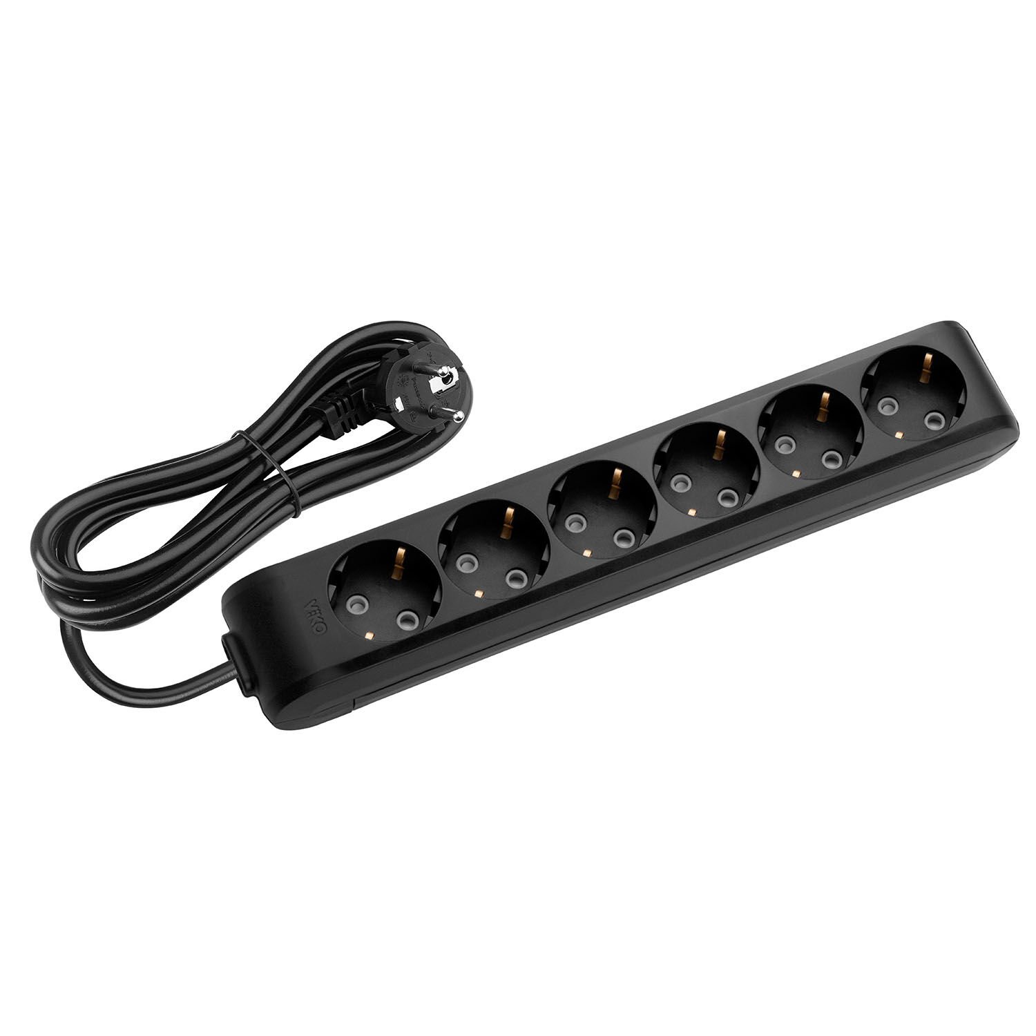 MULTİ-LET SİYAH ALTILI PRİZ 5 MT KABLOLU