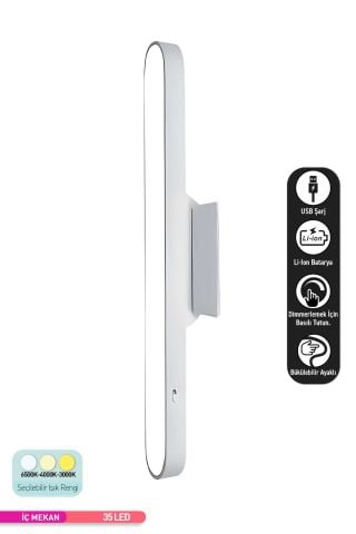 ACK Martı Şarjlı Mıknatıslı LED,Ayarlanabilir Dokunmatik Işık, Dolap Aydınlatması
